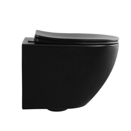 Унитаз ABBER BEQUEM AC1100MB подвесной черный матовый, безободковый