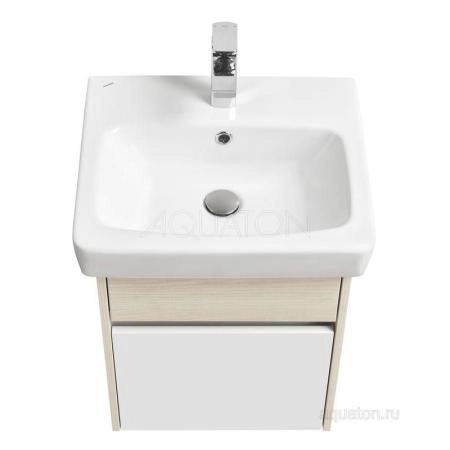 Тумба под раковину AQUATON Верди PRO 50 белый, ясень фабрик 1A195901VDAV0