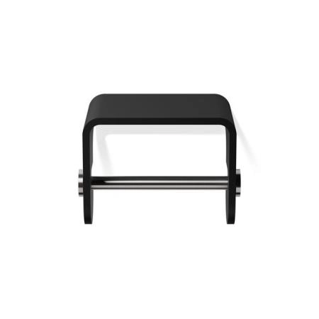 Decor Walther Black Stone TPH4 Держатель туалетной бумаги, подвесной, цвет: черный матовый / сталь матовая