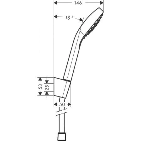 Hansgrohe 26424400 Croma Select E Душевой набор ?110 мм, 1 режим, шланг 1,25 м белый / хром