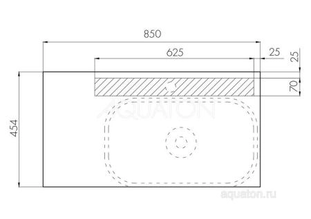 Тумба под раковину AQUATON Терра 85 дуб кантри, антрацит 1A247201TEKA0