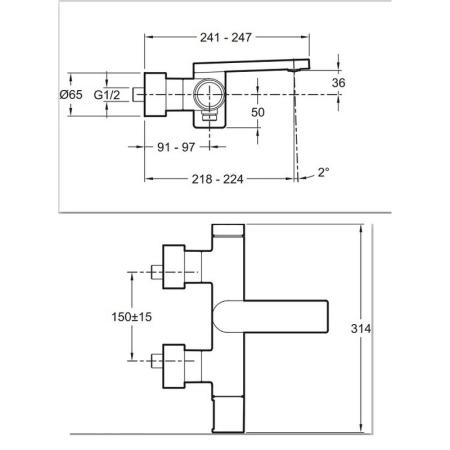 Смеситель Jacob Delafon COMPOSED E73095-CP для душа хром