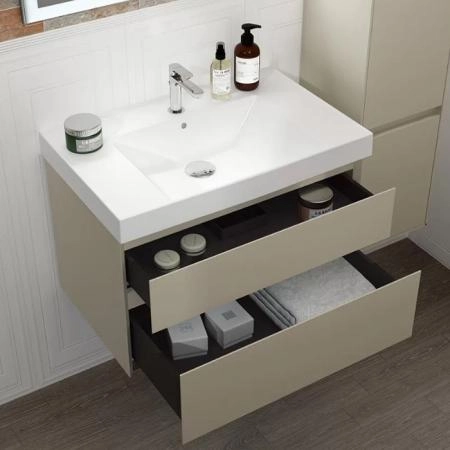 Раковина Kerama Marazzi CUBO КУБО CU.wb.80 подвесная\мебельная 80, белая глянцевая