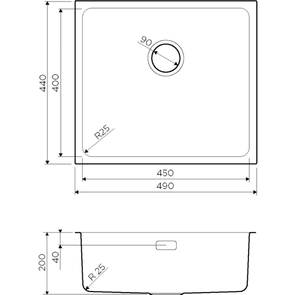 Кухонная мойка Omoikiri Tadzava 49-AB 4993075, 490х440, античная латунь
