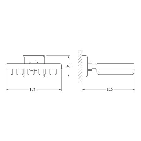 Мыльница-решетка  ARTWELLE Hagel 9924 хром