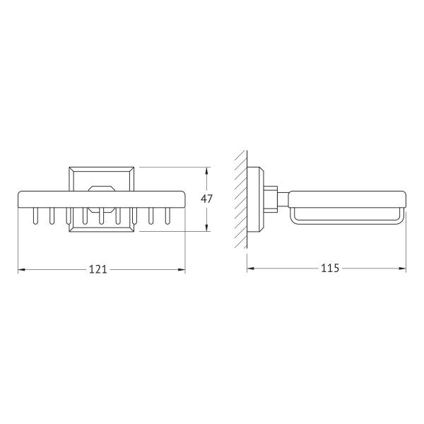 Мыльница-решетка  ARTWELLE Hagel 9924 хром