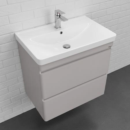 Тумба с раковиной Comforty Енисей-70П2 00-00022357CF подвесная серый шелк c раковиной 4470