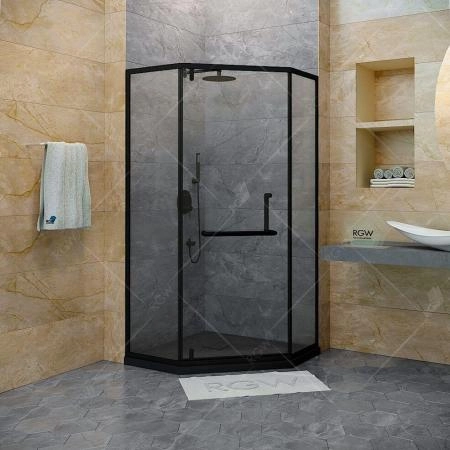 Душевой уголок RGW Hotel HO-084B 100x100 стекло тонированное/профиль черный 350608400-34