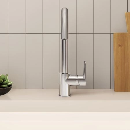 Смеситель VitrA Flow Soft  A43419EXP с поворотным изливом однорычажный хром латунь