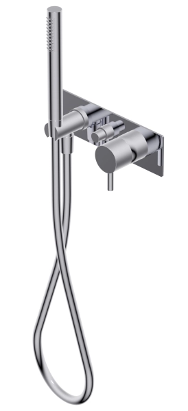 Ritmonio Diametro35 S смеситель для душа,встраиваемый,настенный,ручной душ,шланг 1500 мм,шланг-е подсоед-е с держат-м,внешняя и скрытая часть, хром