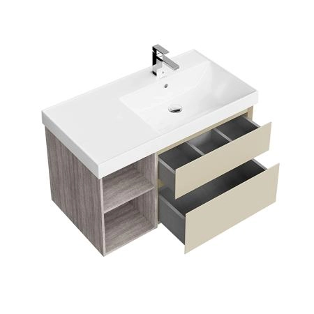 Kerama Marazzi Cubo Тумба подвесная 90см, правая, цвет: лимо матовая