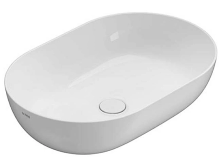 Globo T-Edge раковина 600x410x160 мм, накладная, без перелива, цвет Bianco Opaco