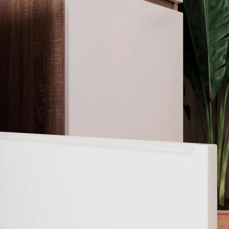 Тумба для ванной Volna Conty 80.2D.1Y Белый/дуб сонома напольная (9696) раковина отдельно