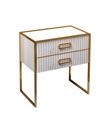 Тумба Boheme MONACO 80см h74см белая глянец + золото под раковину чашу 867-080-WG