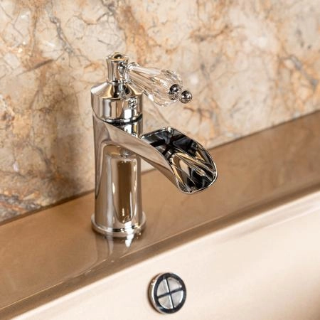 Смеситель для раковины Boheme Vogue хром с прозрачным SW 221-SW