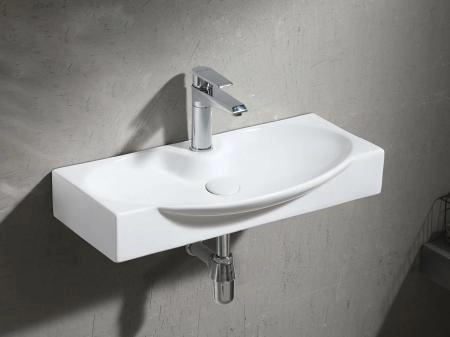 Раковина Gid Str4282a 68x34 подвесная белая