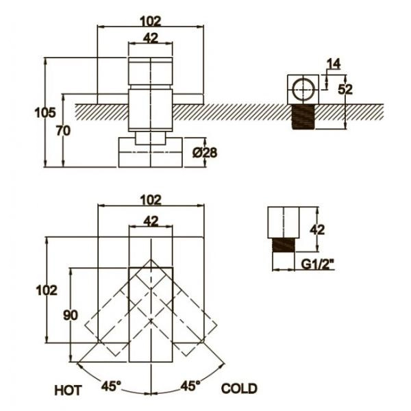 Смеситель для ванны KAISER Sonat (34177-1) бронза