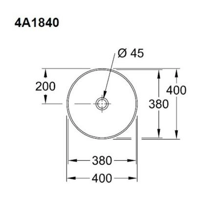 Раковина Villeroy&Boch COLLARO 4A184001 d.40см на столешницу