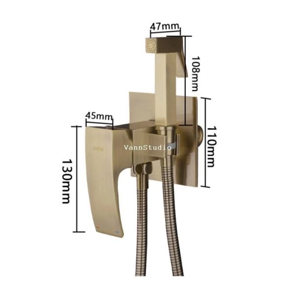 Гигиенический  душ Gappo G7207-4 встраиваемый, бронза