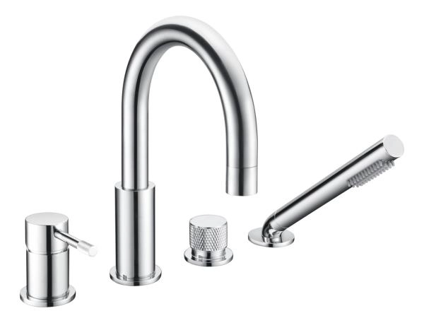 Смеситель врезной на борт ванны Boheme UNO Chrome 460-CR