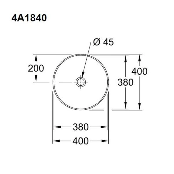 Раковина Villeroy&Boch COLLARO 4A184001 d.40см на столешницу
