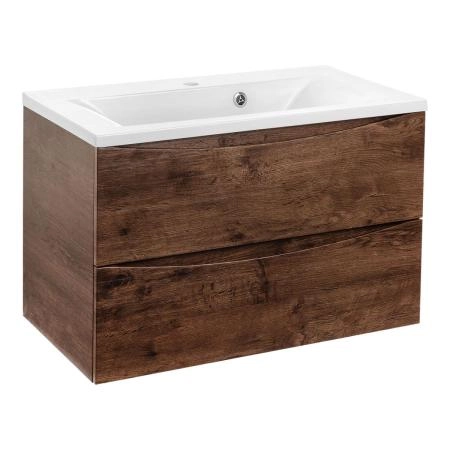 Тумба под раковину Vincea Mia 750 подвесная, 2 выкатных ящика soft close, R.Wood