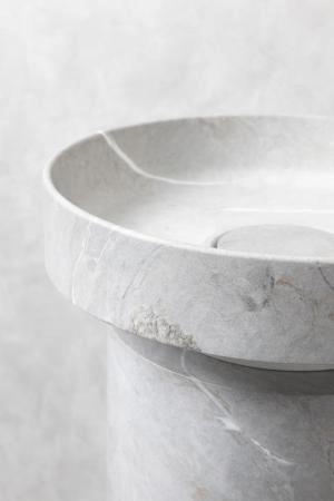 Раковина накладная Boheme SOLE Corian 400*130 Amani Grigio 801-GR