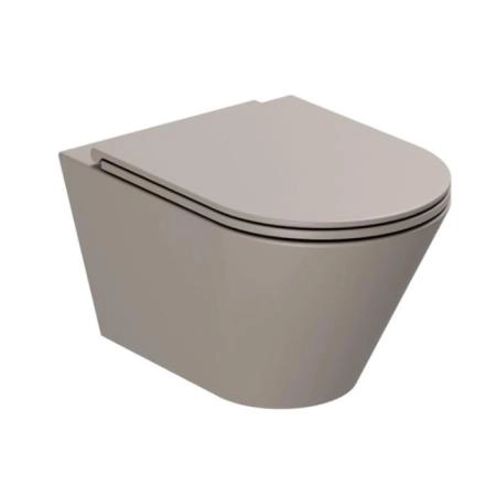Azzurra Forma Унитаз подвесной 54х37х34см., безободковый, в комплекте с креплением, цвет: Tortora