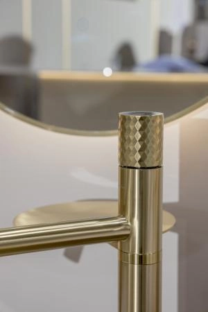 Смеситель STICK Boheme напольный для умыв. Matt Gold с ручкой DIAMOND 120-MG