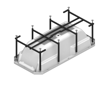 Ванна "ФЕРНАНДО" (чаша, рама-подставка на декоративных ножках, комплект панелей, подголовник - 2 шт., исполнение золото)