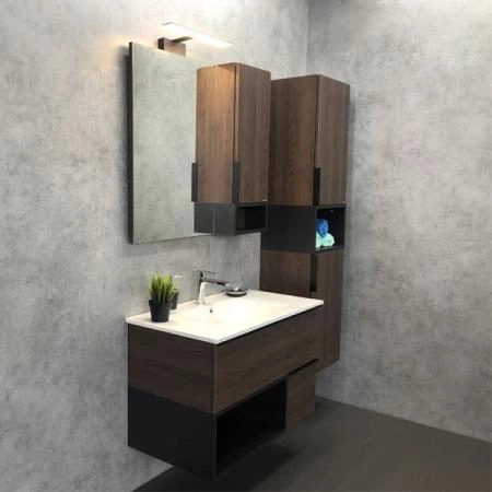 Тумба с раковиной Comforty Франкфурт-75 дуб шоколадно-коричневый