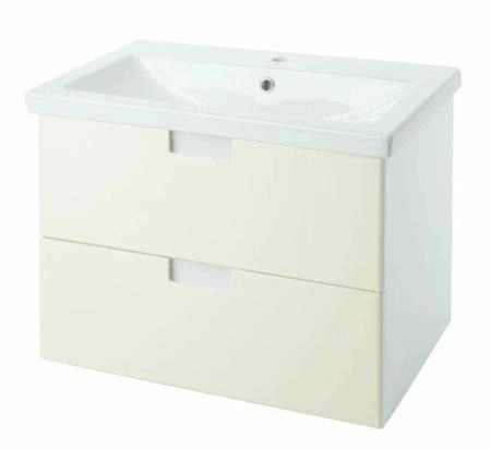 Тумба под раковину Bellezza Пегас 70 подвесная с 2 ящ. бежевая