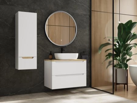 Тумба подвесная Style Line Бали 80 2 ящика со столешницей БЕЛЫЙ СОФТ
