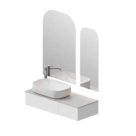 Тумба Kerama Marazzi MAGICA МАДЖИКА MA.120.2\MGR.M подвесная 120, 2 ящика, утренний серый матовый