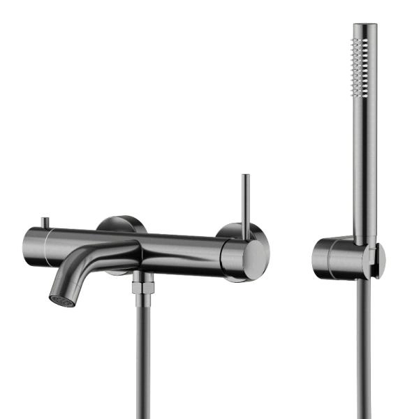 Смеситель KNOTLOR ECLIPSE SS-23/GM, вороненая сталь