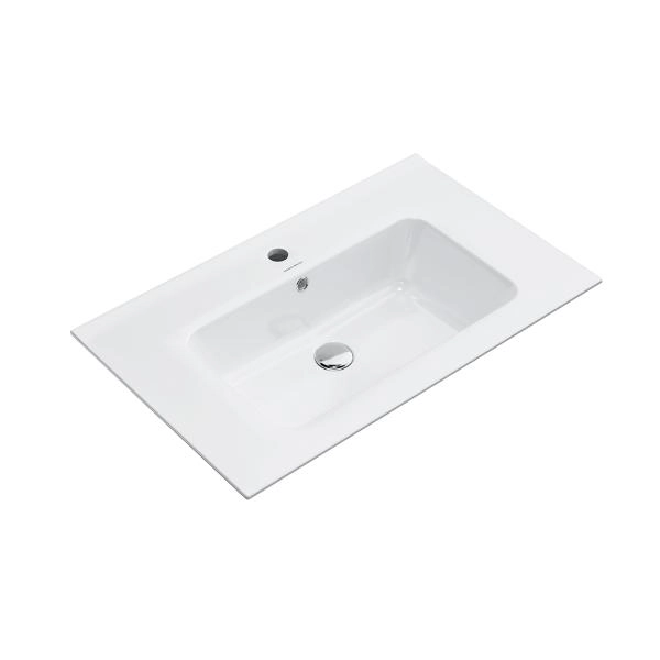 Раковина Kerama Marazzi PIANO ПИАНО PI.wb.75 подвесная/мебельная 75, белая глянцевая