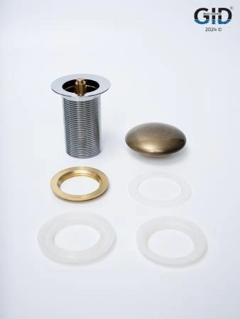 Донный клапан Gid без перелива Bzk100 74404K бронза 7x7x10