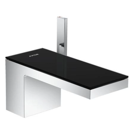 Axor MyEdition Смеситель для раковины 70, на 1 отв., излив 200мм, с донным клапаном, цвет: хром/черное стекло