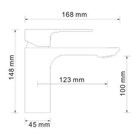 Смеситель для умывальника WasserKraft Dinkel 5803 хром