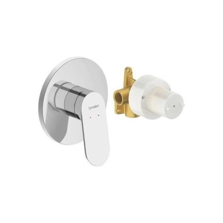 Duravit Wave смеситель для душа, однорычажный для скрытого настенного монтажа, внешняя + скрытая части, цвет хром глянец