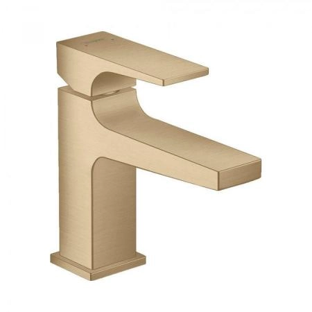 Hansgrohe 32500140 Metropol Смеситель для раковины 89 мм, Push-Open шлифованая бронза
