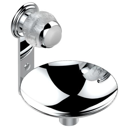 THG Panthere Cristal clair Мыльница металлическая ø 15см., подвесная, цвет: хром/прозрачный хрусталь