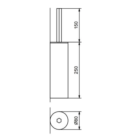 Fantini Venezia Ершик для унитаза, подвесной, цвет: Nickel PVD