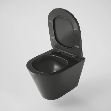 Унитаз Grossman GR-4477BMS (480*360*360) подвесной безободковый с тонкой крышкой, черный матовый