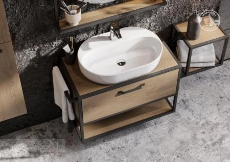 Тумба под раковину AQUATON Лофт Фабрик 80 дуб кантри 1A242401LTDY0