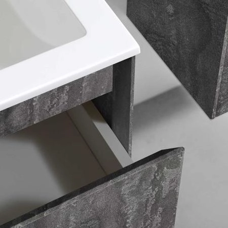 Тумба под раковину Vincea Luka 600 подвесная, 2 выкатных ящика soft-close, G.Stone
