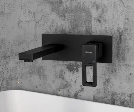Смеситель для раковины Gappo G1017-16 встраиваемый Чёрный
