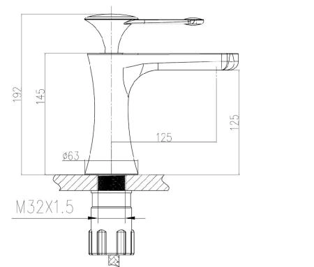 Смеситель на раковину Bronze de Luxe YASMINA (800/B03) хром