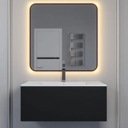 Тумба под раковину для ванной Uperwood Parma Premium подвесная 85 см, черная