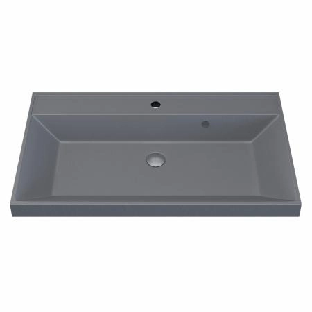 Раковина кварцевая Uperwood Classic Quartz 80 см, серая матовая, бетон